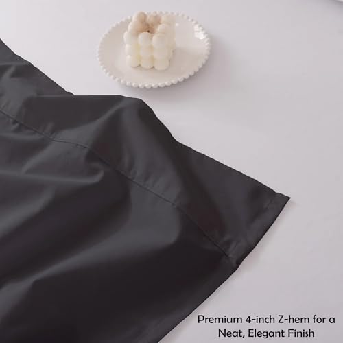 Dark Grey Full Flat Sheet Only, Soft 100% Cotton Top Sheets