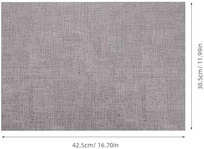 6 Piece Faux Leather Placemats for Dining Tables, Waterproof