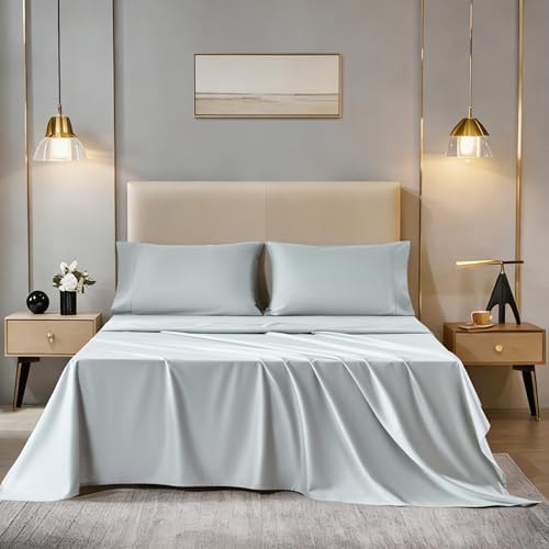 Sophia & William 100% Cotton Sateen Sheet Set 1000 TC, King, Smoky