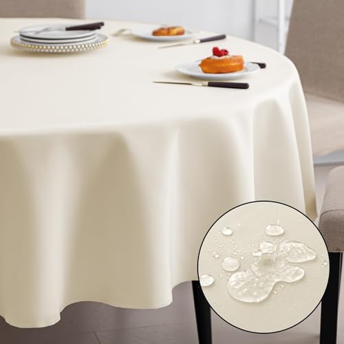 Amazon Basics Round Tablecloths, Decorative Solid Color