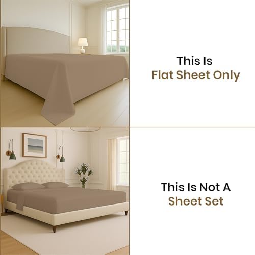 SGI bedding 132 "W x 110 "L 1 Pc Oversized King Flat Sheet Only 100%