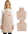 Unisex Chef Apron – Cross-Back, Large Pockets, Water-Resistant Cotton