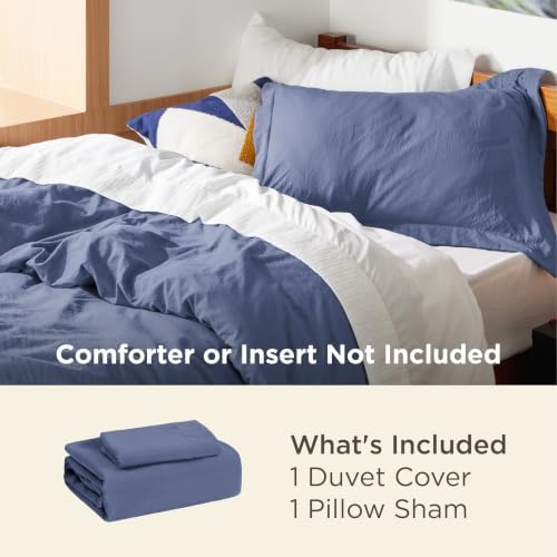 Bedsure Slate Blue Duvet Cover Twin/Twin XL - 2Pcs Prewashed Soft