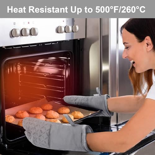 KEGOUU Oven Mitts and Pot Holders 6pcs Set, Kitchen Oven Glove High