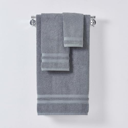 Performance Cotton 6-Piece Bath Towel Set, Quick Dry, Fade Resistant