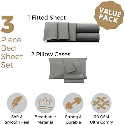 Empyrean Bedding Full Size 3 Piece Bedding Set - 24" Extra Deep Fitted