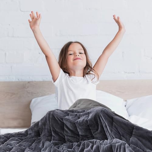 MOTRIP Soft Weighted Blanket, Dark Grey, 48 * 72 10LBS