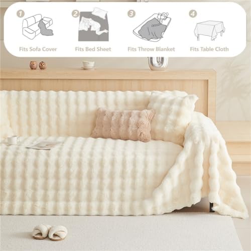 Manta extragrande de peluche de Conejo gris para sofá - Fundas suaves