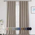 Extra Long Stone Blackout Curtains for Bedroom Living Room 120 Inches