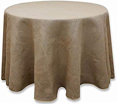 AK TRADING CO. 90-Inch Round Jute Burlap Table Overlay Table Cover
