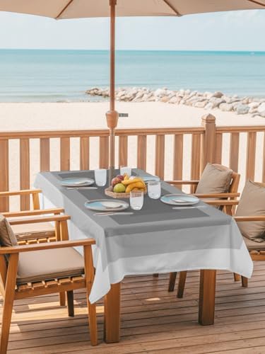 Outdoor Tablecloth with Umbrella Hole, 3D Optical Illusion 60x84