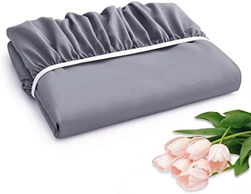 Horbaunal Extra Deep Pocket Cal King Fitted Sheet Only, Silver Grey