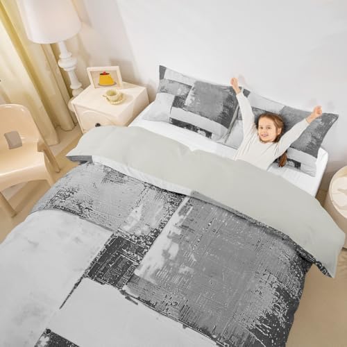 jejeloiu Abstract Duvet Cover Queen Size Modern Abstract Art Bedding