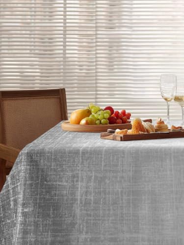 Modern Fabric Texture Rectangle Tablecloth 60 x 120 Inches Farmhouse