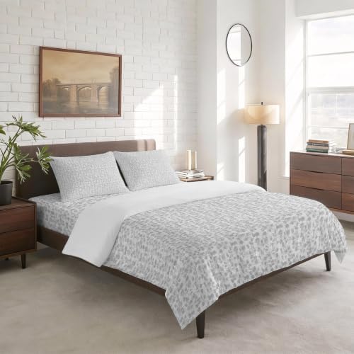 Set of 4 Bedding Quilt Covers, Vintage Gray 4-Piece Bed Sheet Set with