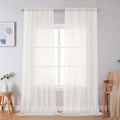 Simplebrand Ivory Sheer Curtains 108 Inches Long 2 Panels for Living