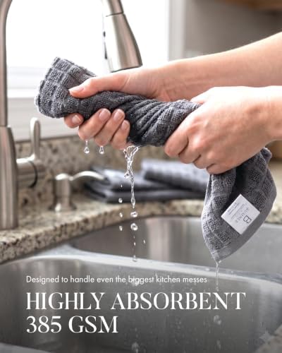 Bumble Kitchen Towels (6-Pack), 16"x28", 100% Cotton Dish Towels