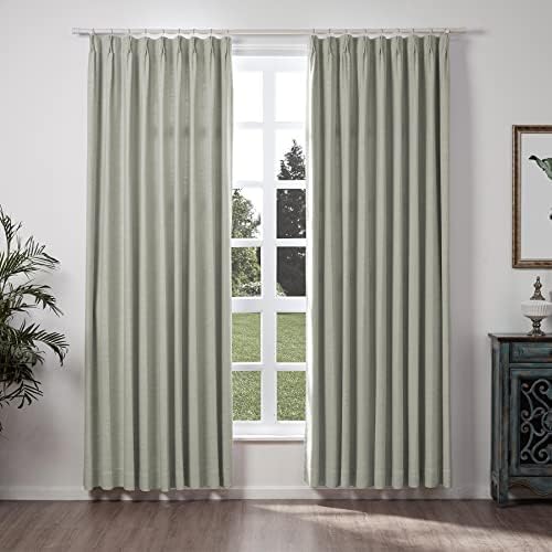 ChadMade Soft Linen Textured Curtain Decorative Window Treatment, Room