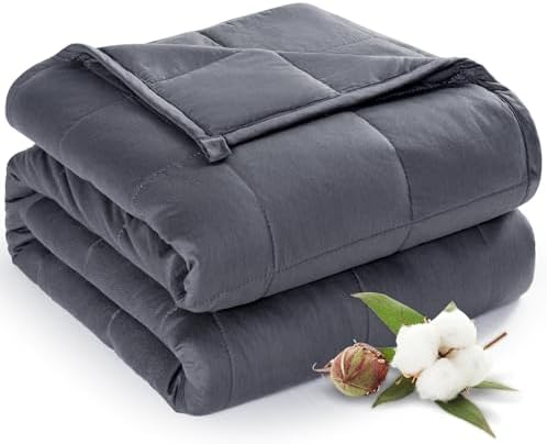 Sivio Cotton Weighted Blanket for Adults, King Size 80"x87" 25 lbs