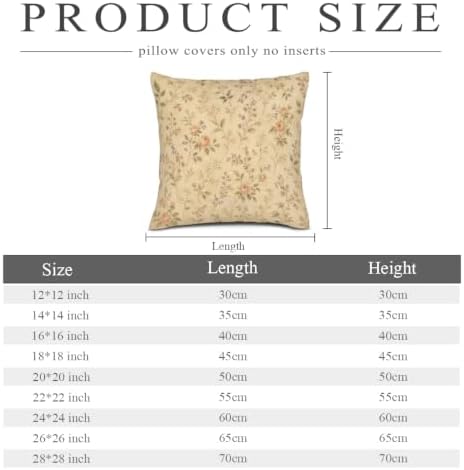 InkRain Earthy Mustard Gold Ditsy Flower Vine Pattern Pillow Cover