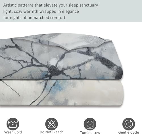 3 Pieces Duvet Cover King Size 90" x 90", Soft Breathable Microfiber