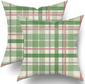 Green Coral Pillow Covers 18x18 Set of 2 Light Green Grey Buffalo