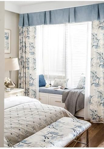 White Pinch Pleated Linen Curtains 84 Inch Length 1 Panel for Living