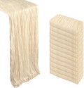 12 Pack 23 x 120 Inch Beige Table Runner 10Ft Cheesecloth