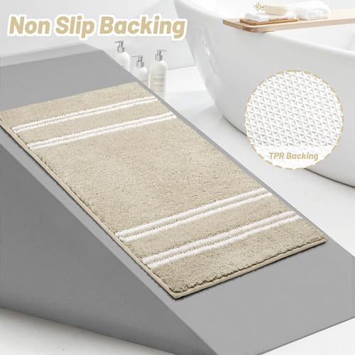 Bathroom Rugs Non Slip Washable 24x17, Ultra Soft Super Absorbent Bath