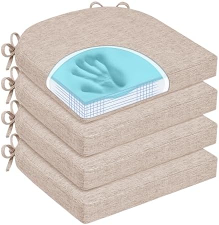 Chair Cushions for Dining Chairs, Non Slip Chair Pads with Ties and