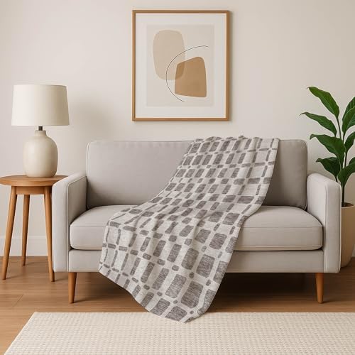 Addison Rugs ASB871 Taupe 50" x 70" Oversized Sherpa Throw Blanket