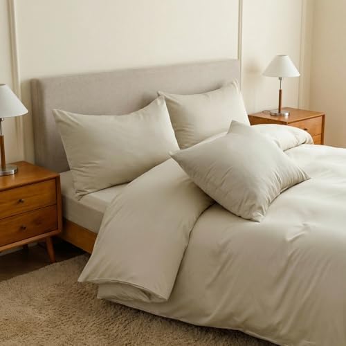 HeimenAogo Egyptian Cotton Duvet Cover Twin/Twin XL Sateen Weave