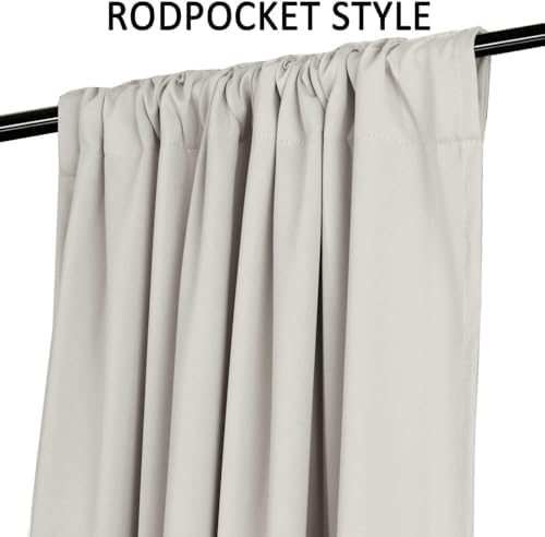 Turquoize Ivory Blackout Curtains 96 Inch Insulated Thermal White