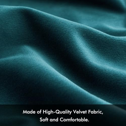 MIULEE Velvet Throw Pillow Covers 20x20 Inch Pack of 2 Teal
