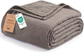 Exclusivo Mezcla 4-Layer 100% Cotton Muslin Queen Size Blanket, Taupe