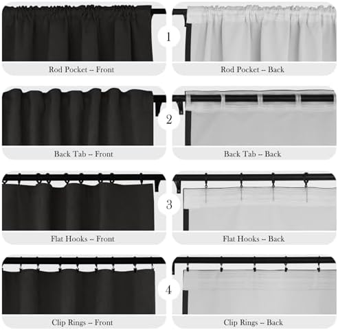 Macochico Extra Wide 100% Blackout Curtains for Sliding Door Bedroom