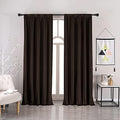 nanbowang Coffee Brown Velvet Curtains - 42 Inches Width 72 Inches
