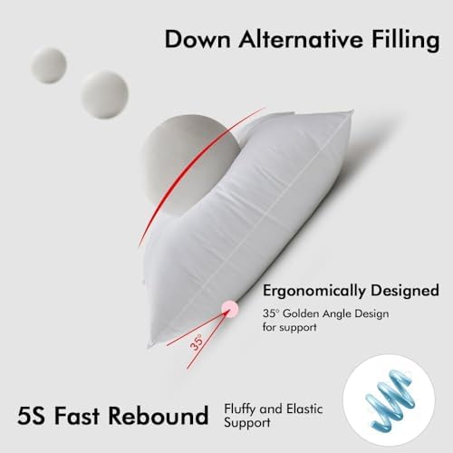 MIULEE 18x18 Pillow Inserts Pack of 2,Down Alternative Throw Pillows
