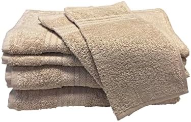 6 Piece Bath Towel Set - Beige