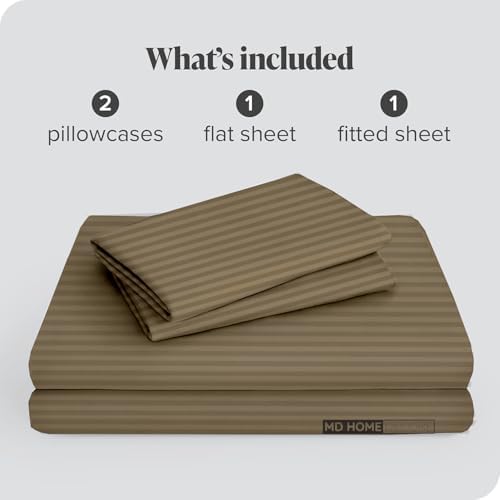 Extra Deep Pocket Twin XL Sheet Set, 4-Piece Bedding Set, 100%