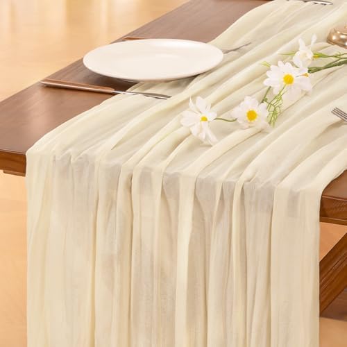 Cheesecloth Table Runner Fall Boho Wedding Birthday Party Home Decor