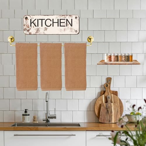 Beige Clay Peach Blush Tan Pink Kitchen Hand Dish Towels: Oversized