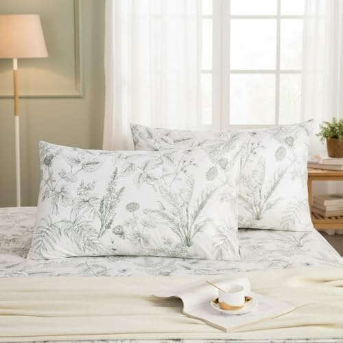 Duvet Cover and Pillowcases Set Queen Size 100% Nature Cotton