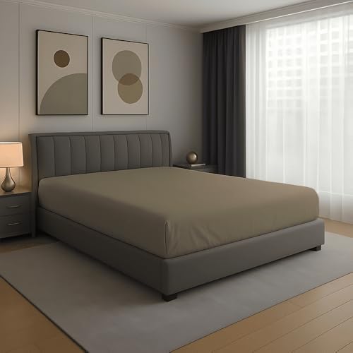 Luxury 100% Egyptian Cotton Fitted Sheet Queen Size 500 TC Hotel