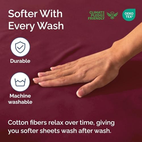 Cotton Flat Sheet Queen Size - Top Flat Bed Sheet Only - Queen