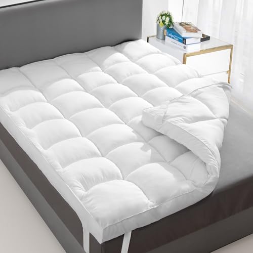 1400 GSM Twin Mattress Topper, Extra Thick Cooling Pillow Top Plush Pad