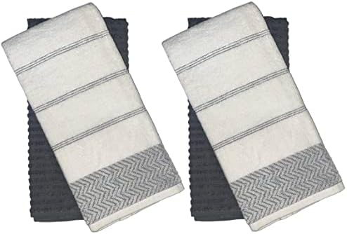 Zigzag Design with Stripes 100% Ring-Spun Terry Cotton Kitchen Dish