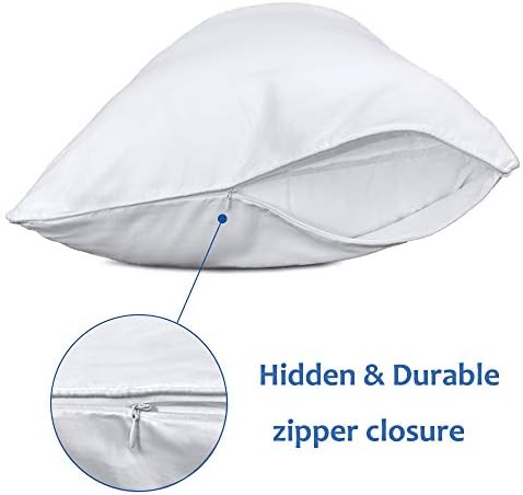 Precoco Queen Pillow Cases Set of 2 | 100% Cotton White Pillowcases