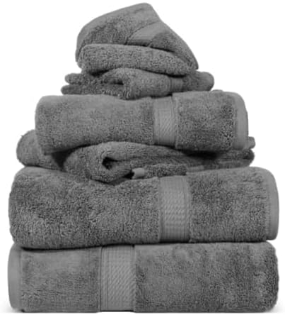 SUPERIOR Egyptian Cotton Ultra Plush & Absorbent, 6 Piece Set