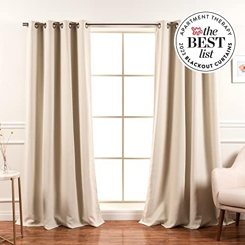 Home Fashion Grommet Room Darkening Curtains - 52x84 - Biscuit
